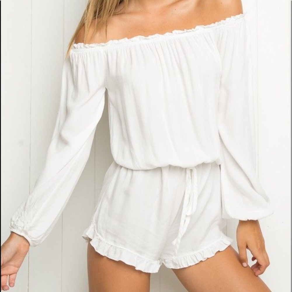 Off the shoulder brandy romper